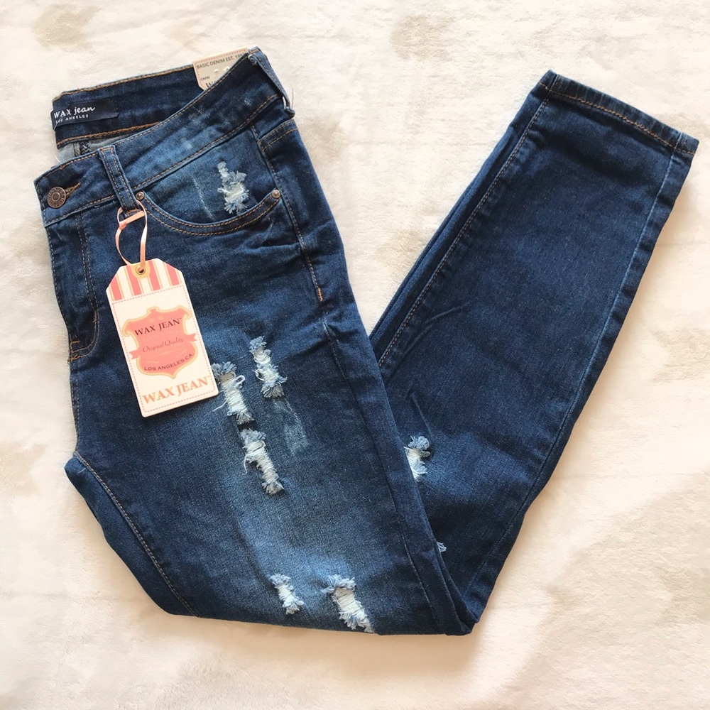 Dark Denim Ripped Jeans